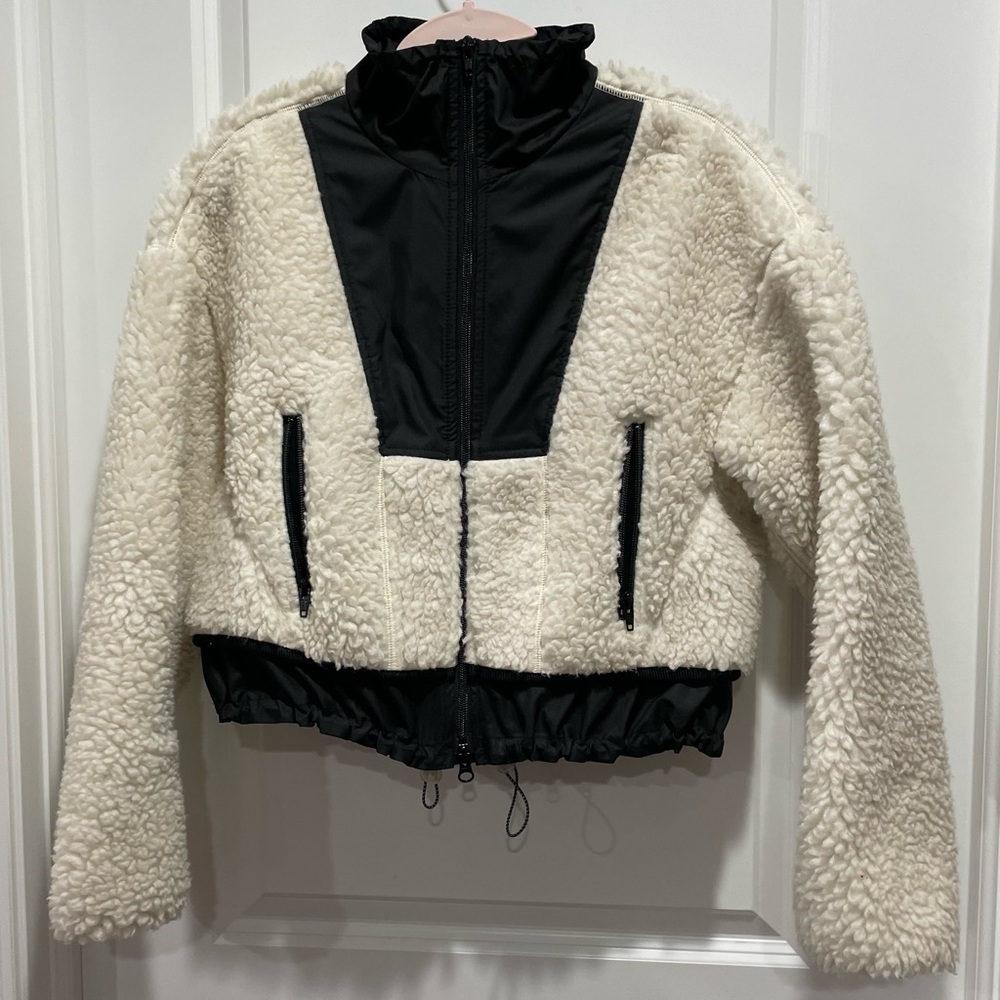 3.1 Phillip Lim Cropped Sherpa Bomber Jacket Size XS - Picture 6 of 10
